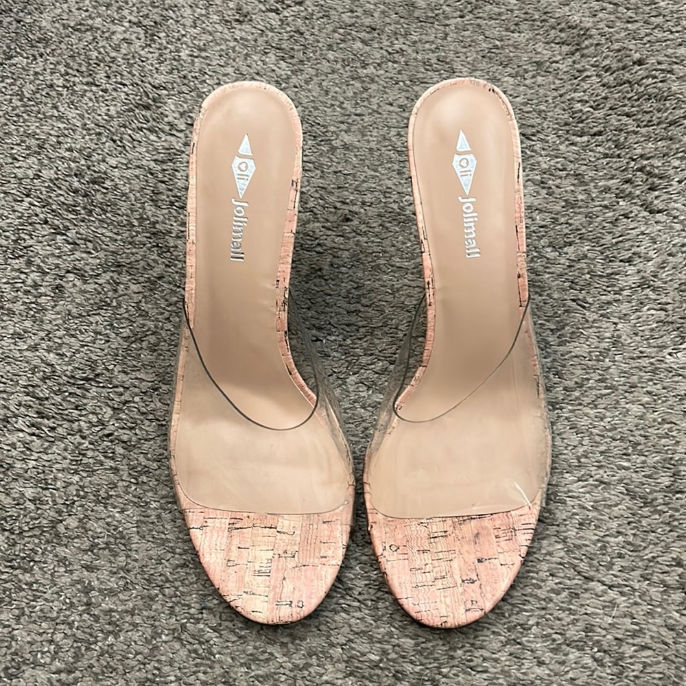 Jolimall Cork Clear High Heels